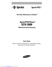 Samsung SCH-2000 User Manual