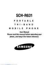 Samsung Messager Touch SCH-R631 User Manual
