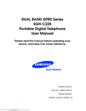 Samsung C225 - SGH Cell Phone User Manual