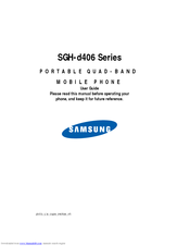 Samsung SGH D406 User Manual