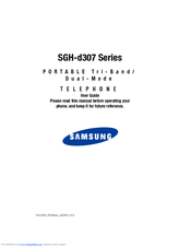 Samsung D307 - SGH Cell Phone User Manual
