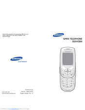 Samsung E800 Owner's Manual