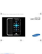 Samsung SGH-F700V User Manual