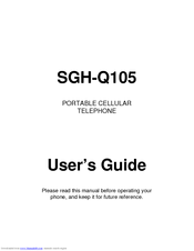 Samsung SGH-Q105SV User Manual