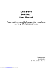 Samsung SGH-P107 User Manual