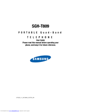 Samsung SGH T809 User Manual