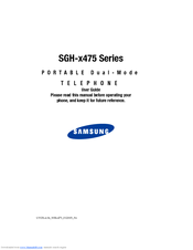 Samsung SGH-x475 Series User Manual