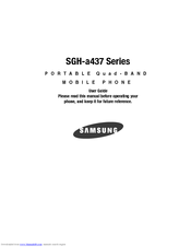 Samsung A437 - SGH Cell Phone User Manual