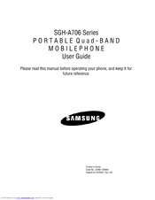Samsung SGH-A706 Series User Manual