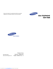 Samsung SGH-T208 User Manual