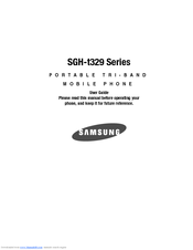 Samsung SGH-t329 Series User Manual