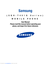 Samsung SGH-T401G Series User Manual