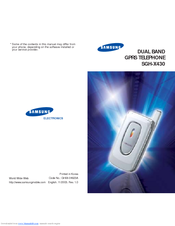 Samsung SGH-X430MSA Quick Manual