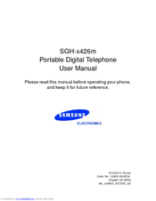 Samsung SGH-x426m User Manual