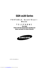 Samsung SGH-zx20 Series User Manual
