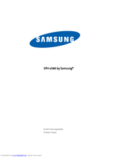 Samsung SPH-A580 Series User Manual