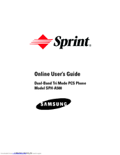 Samsung SPH-a500 Series User Manual