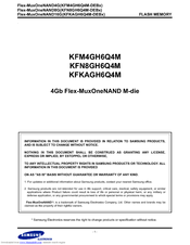 Samsung FLEX-MUXONENAND KFN8GH6Q4M Specifications