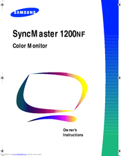Samsung SyncMaster 1200NF Owner's Instructions Manual