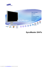 Samsung SyncMaster 204Ts User Manual