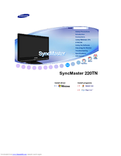 Samsung SyncMaster 220TN User Manual