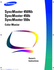 Samsung SyncMaster 450Nb Owner's Instructions Manual