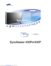 Samsung 400P - SyncMaster - LCD Monitor Owner's Manual