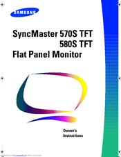 Samsung SyncMaster 580S TFT Owner's Instructions Manual