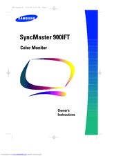 Samsung SyncMaster 900 IFT Owner's Instructions Manual