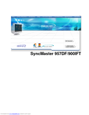 Samsung SyncMaster 957DF Owner's Manual