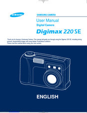 Samsung DIGIMAX 220 SE User Manual