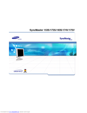 Samsung SyncMaster 153S, 173S, 193S, 174V, 175V User Manual