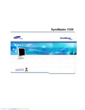 Samsung SyncMaster 172W User Manual