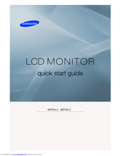 Samsung P2070 - LCD Monitor Quick Start Manual