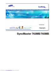 Samsung SyncMaster 763MB Manual Del Usuario
