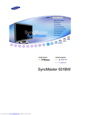 Samsung SyncMaster 931BW Owner's Manual