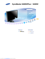 Samsung SyncMaster 940BW Plus User Manual