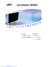 Samsung SyncMaster 960BG Installation Manual