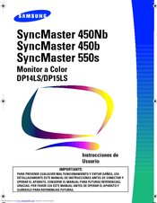 Samsung SyncMaster 450Nb Instrucciones  Para El Usuario