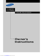 Samsung CL17M6 Owner's Instructions Manual