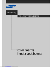 Samsung CL-17M2MQ Owner's Instructions Manual