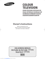 Samsung CS29M20SS Owner's Instructions Manual