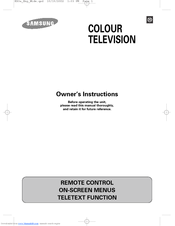 Samsung CS-29K10MQ Owner's Instructions Manual