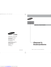 Samsung DynaFlat TX R2678WH Owner's Instructions Manual