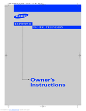Samsung TX-P3076WH Owner's Instructions Manual