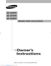 Samsung HCS5245W Owner's Instructions Manual