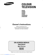 Samsung SP-43T8HL1 Owner's Instructions Manual