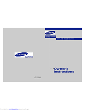 Samsung TXP1430F, TXP1634F, TXP2022 Owner's Instructions Manual