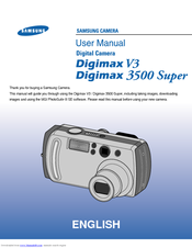Samsung Digimax V3 User Manual