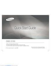 Samsung D860 Quick Start Manual